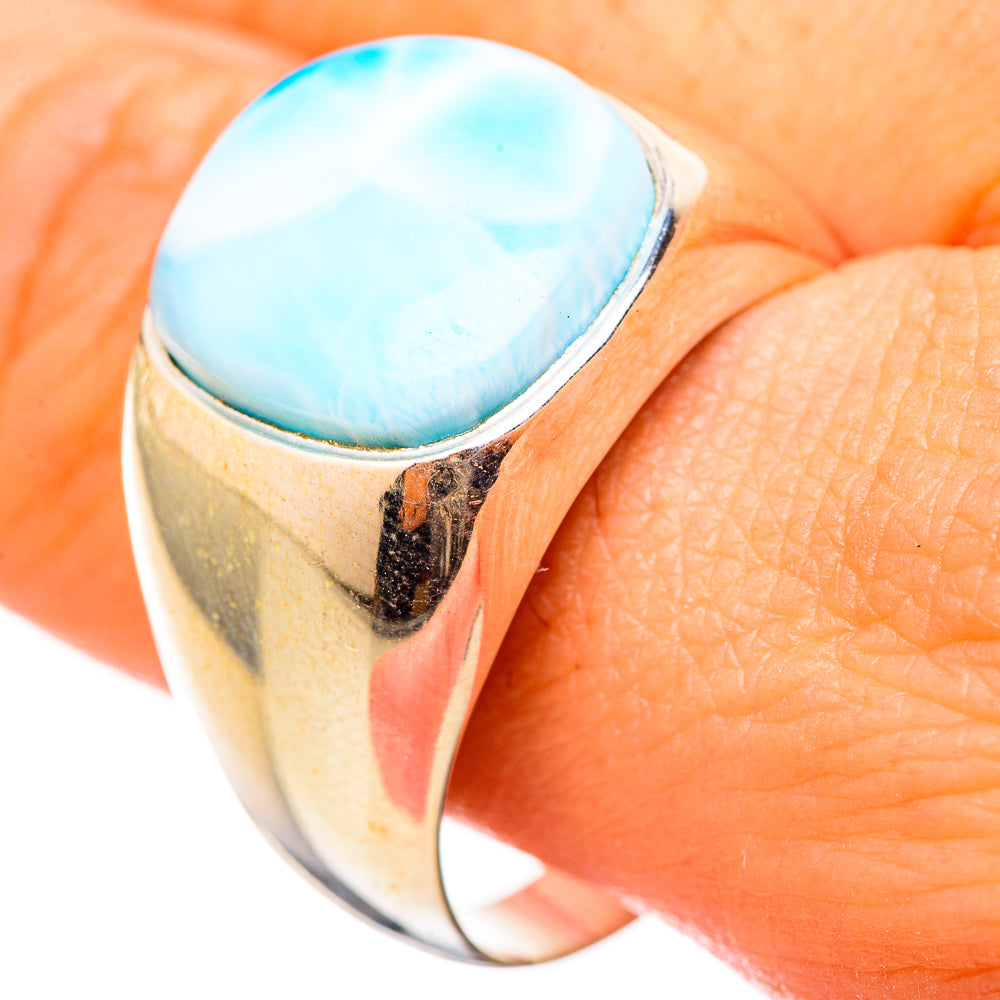 Larimar Rings handcrafted by Anasilvercos - RING115407