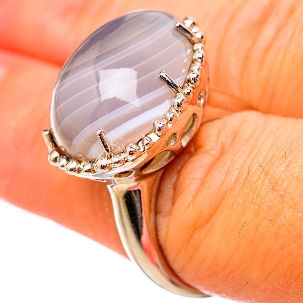 Botswana Agate Rings handcrafted by Anasilvercos - RING115412