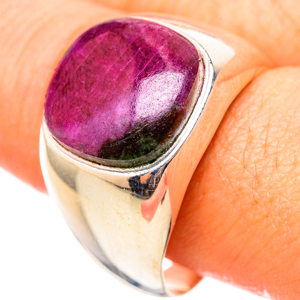 Ruby Zoisite Rings handcrafted by Anasilvercos - RING115416
