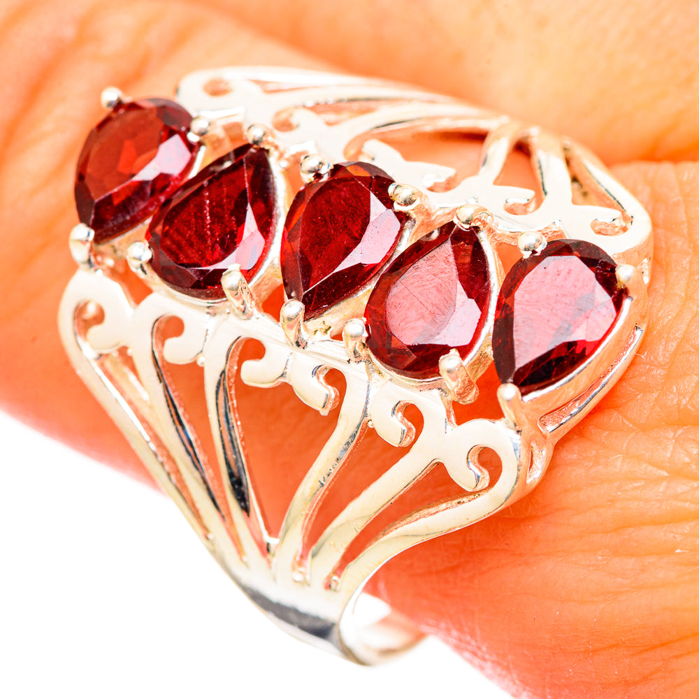 Garnet Rings handcrafted by Anasilvercos - RING115418