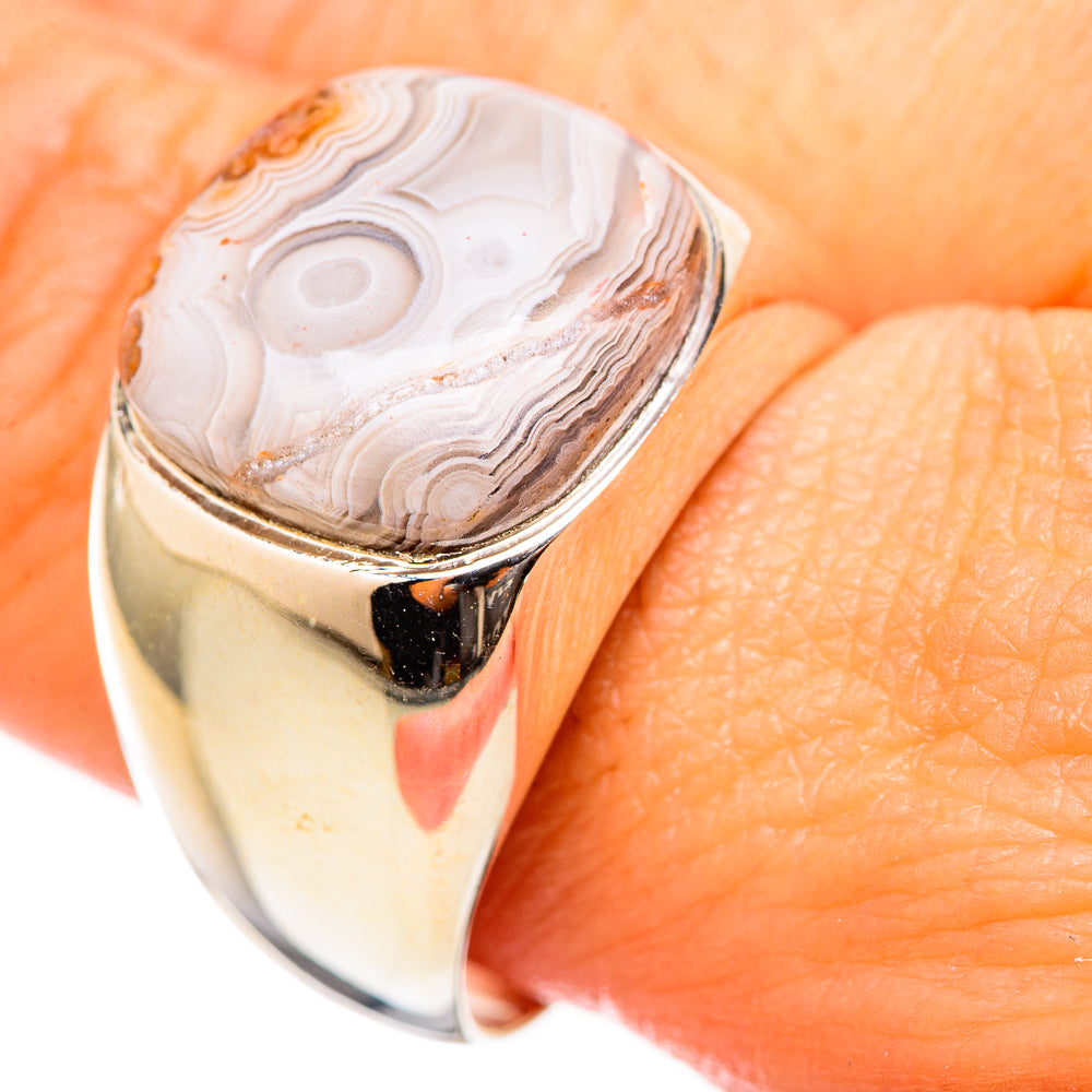 Laguna Lace Agate Rings handcrafted by Anasilvercos - RING115423