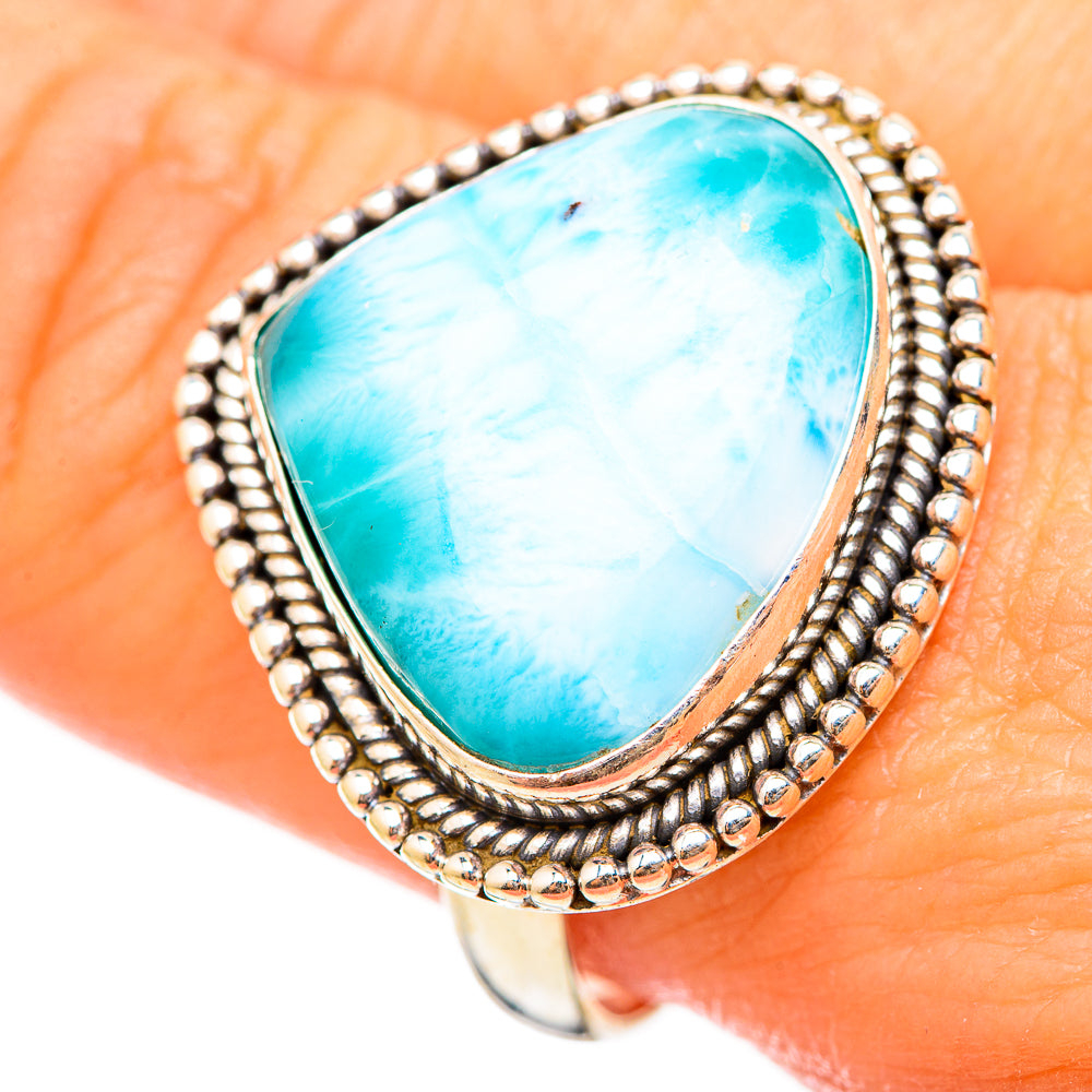Larimar Rings handcrafted by Anasilvercos - RING115433