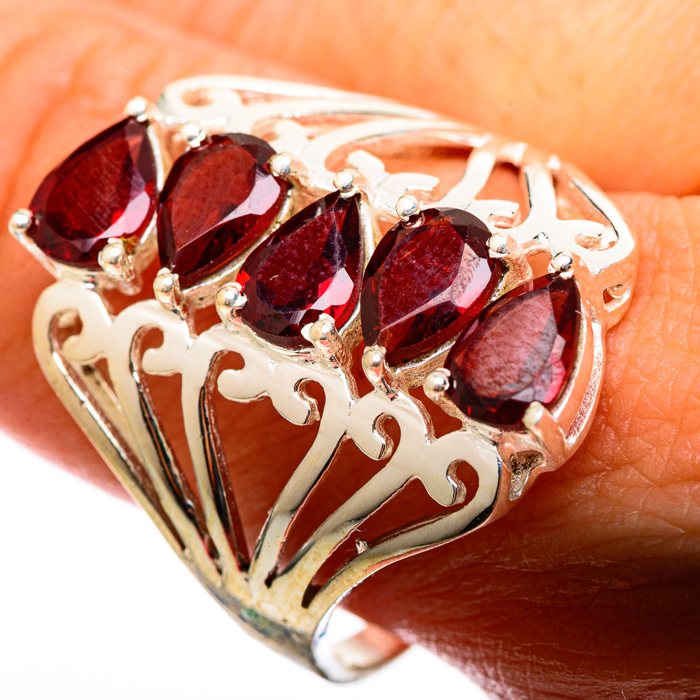 Garnet Rings handcrafted by Anasilvercos - RING115439