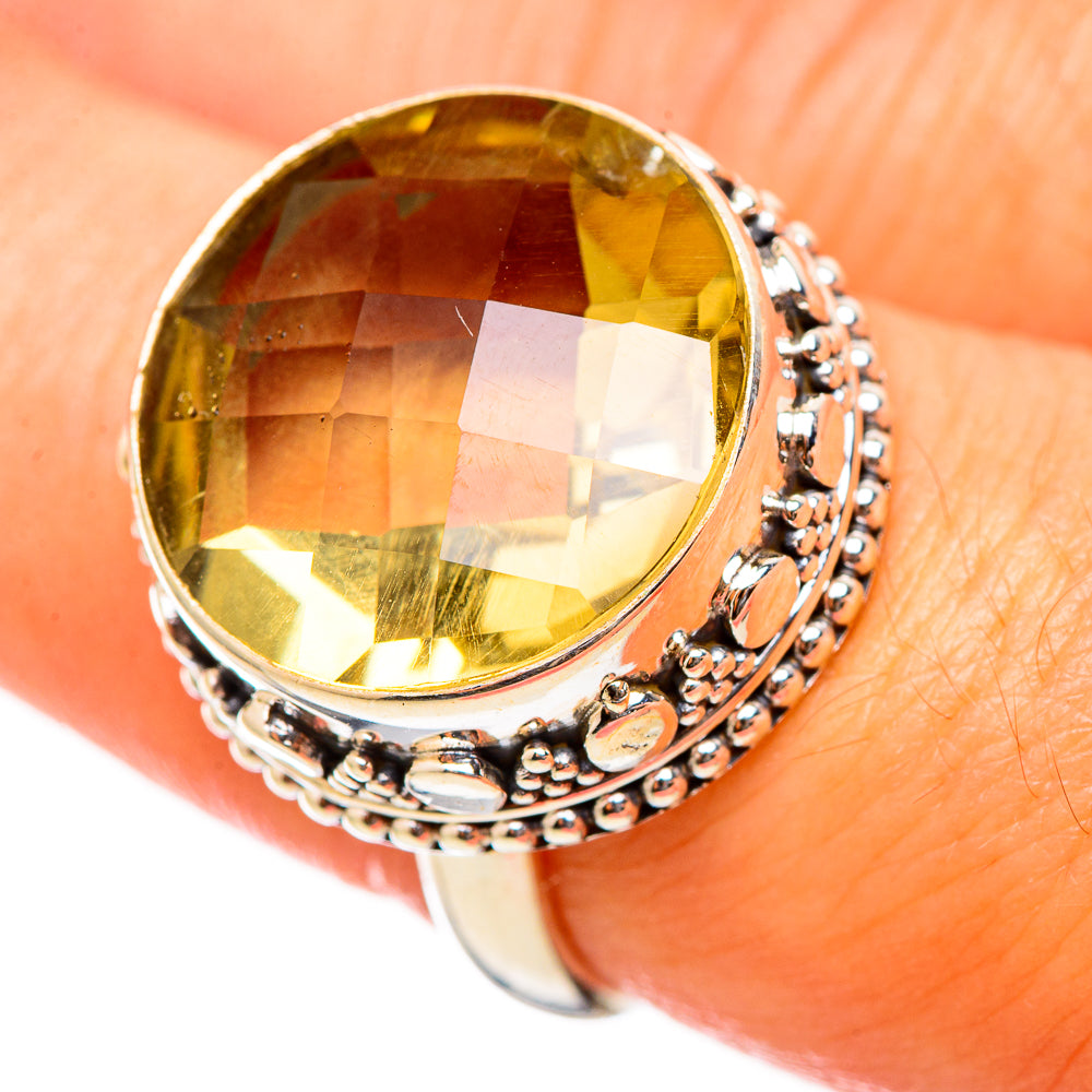 Lemon Quartz Rings handcrafted by Anasilvercos - RING115450