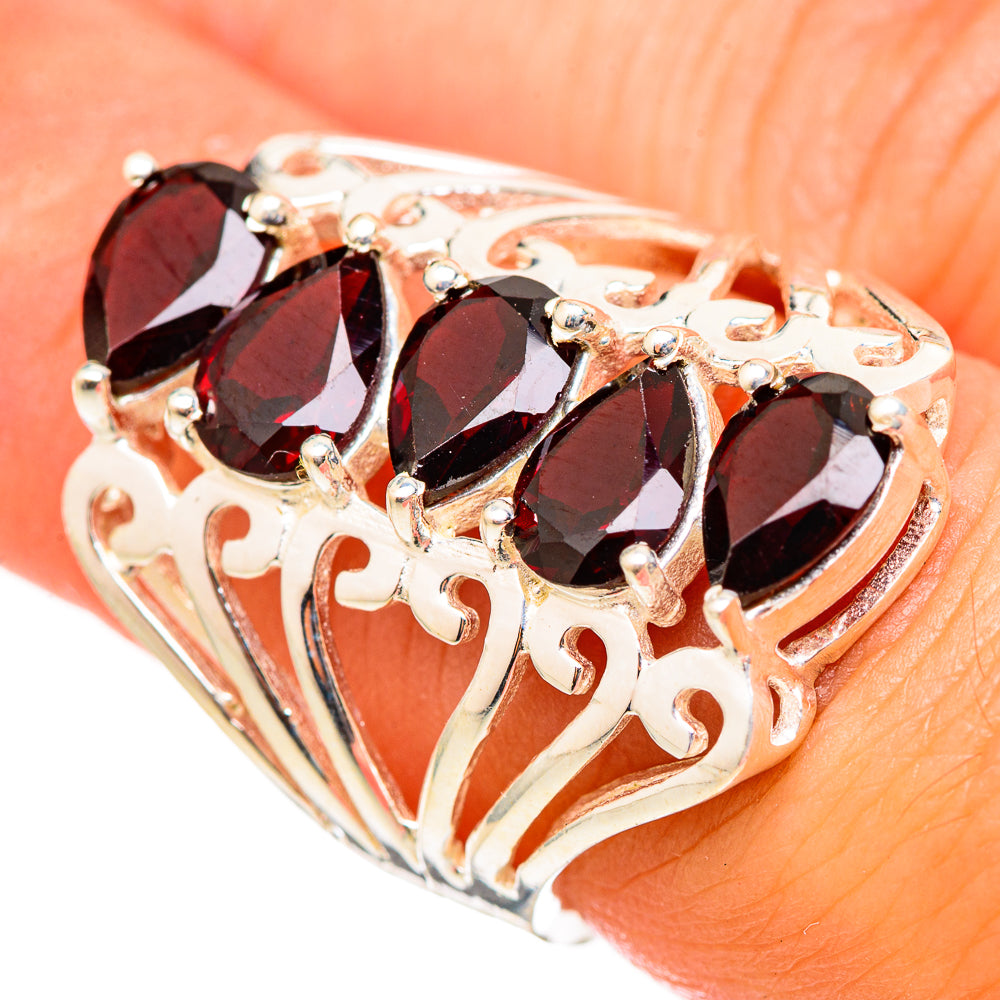 Garnet Rings handcrafted by Anasilvercos - RING115460