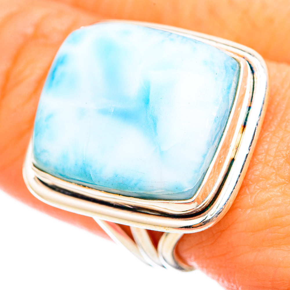 Larimar Rings handcrafted by Anasilvercos - RING115469