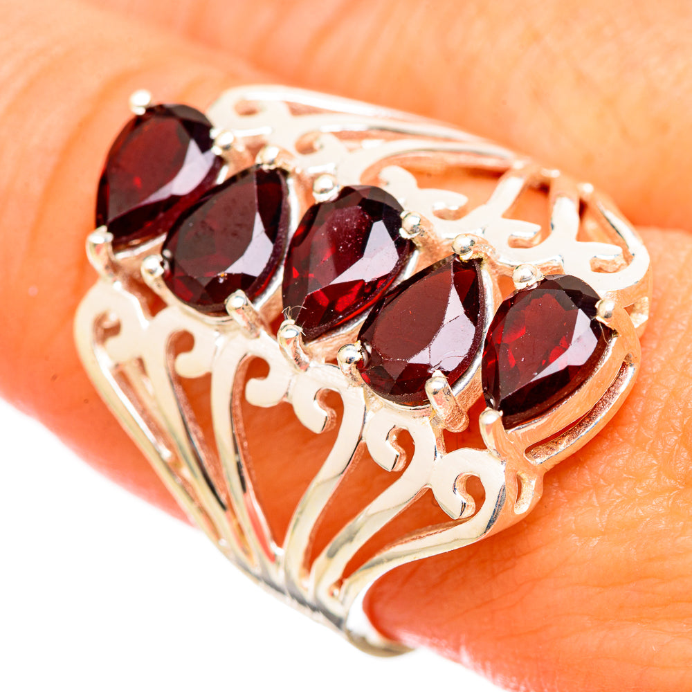 Garnet Rings handcrafted by Anasilvercos - RING115477