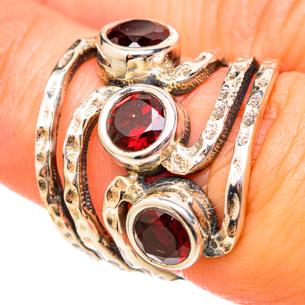 Garnet Rings handcrafted by Anasilvercos - RING115478