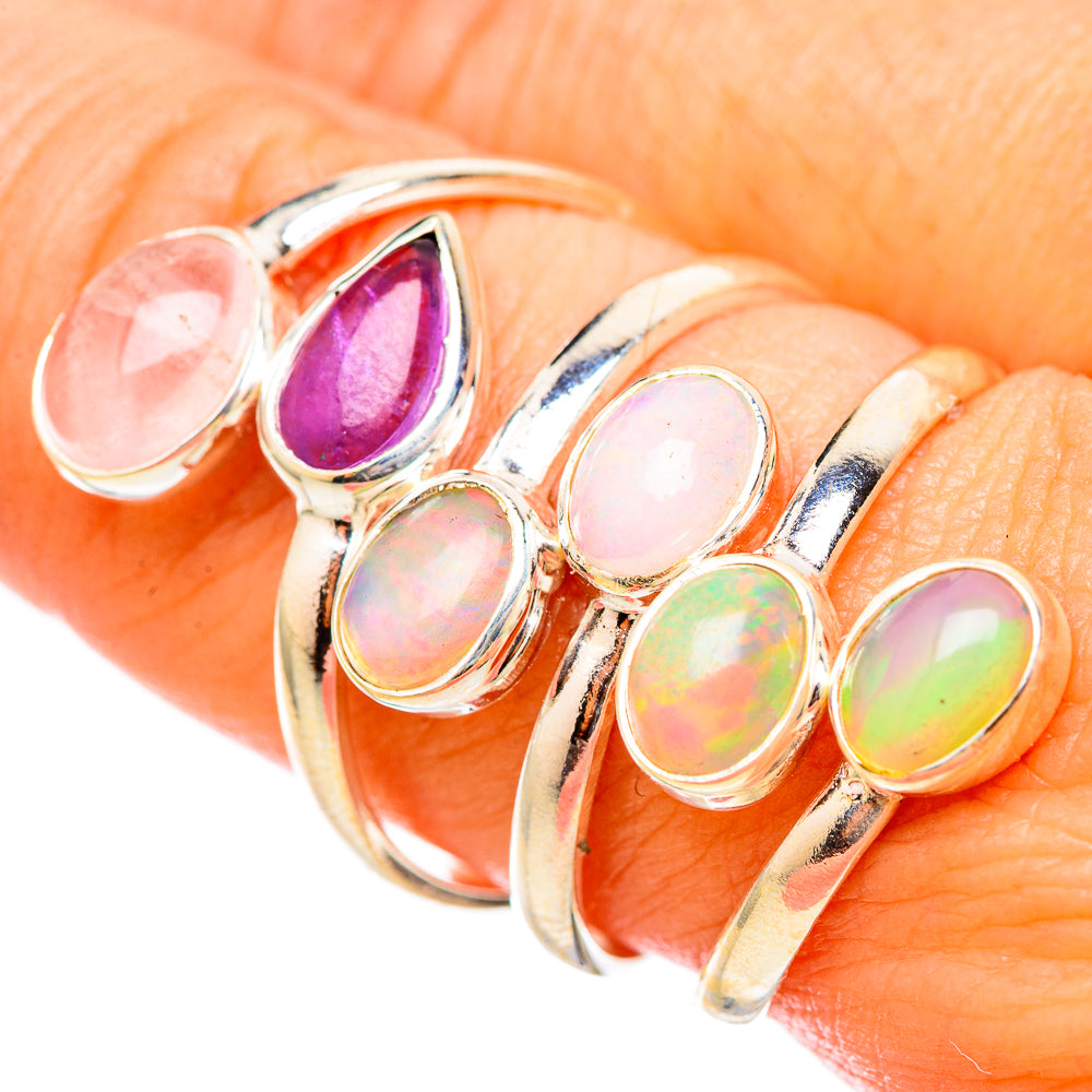 Ethiopian Opal Rings handcrafted by Anasilvercos - RING115499