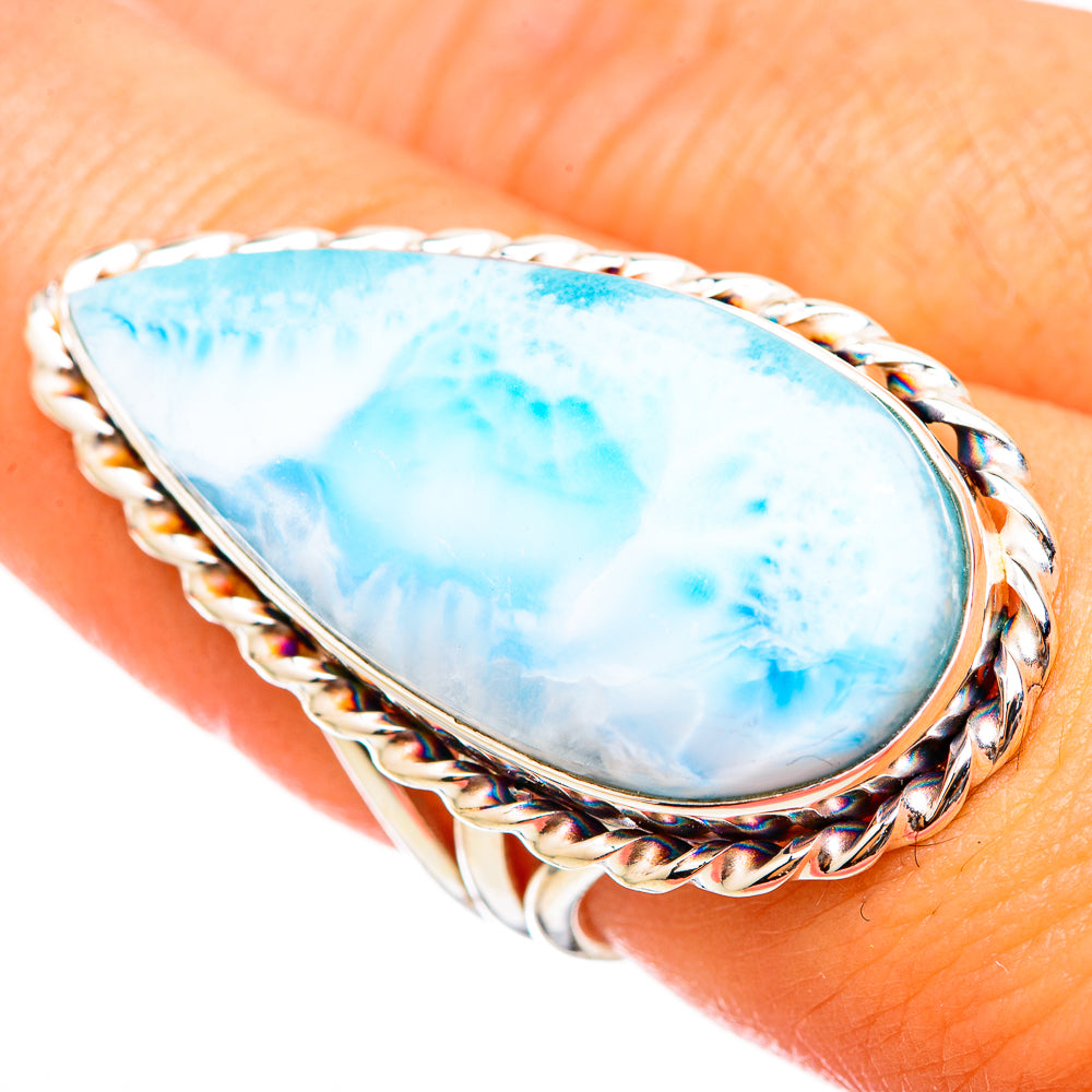 Larimar Rings handcrafted by Anasilvercos - RING115507