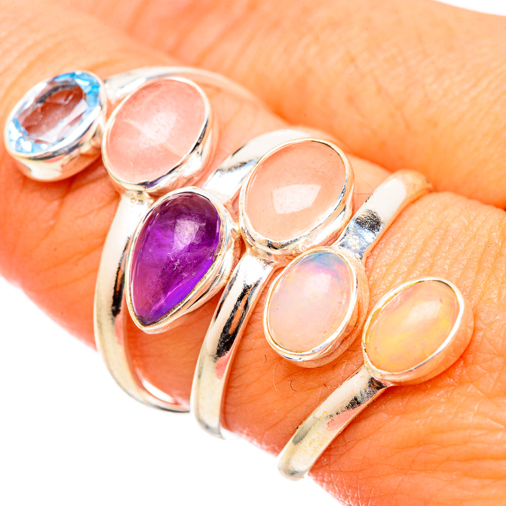 Ethiopian Opal Rings handcrafted by Anasilvercos - RING115521