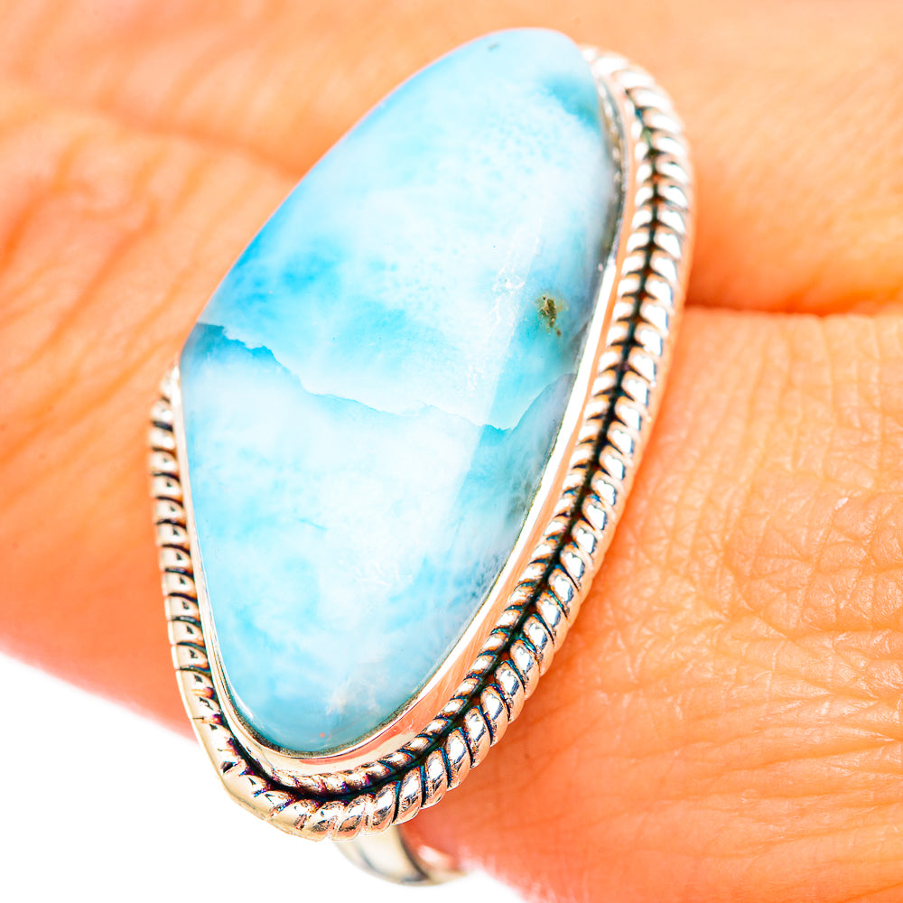 Larimar Rings handcrafted by Anasilvercos - RING115531