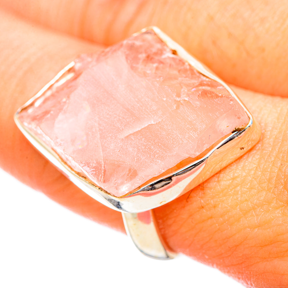 Rose Quartz Rings handcrafted by Anasilvercos - RING115539