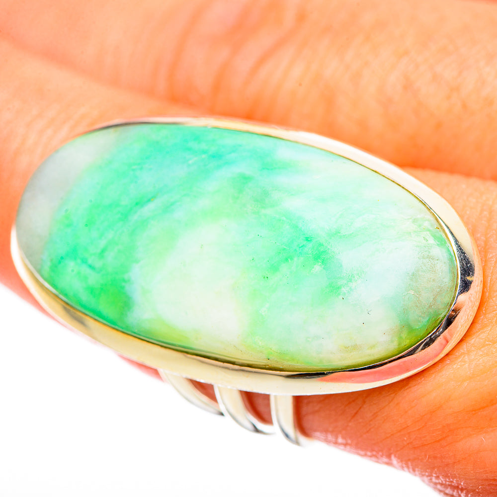 Peruvian Opal Rings handcrafted by Anasilvercos - RING115552