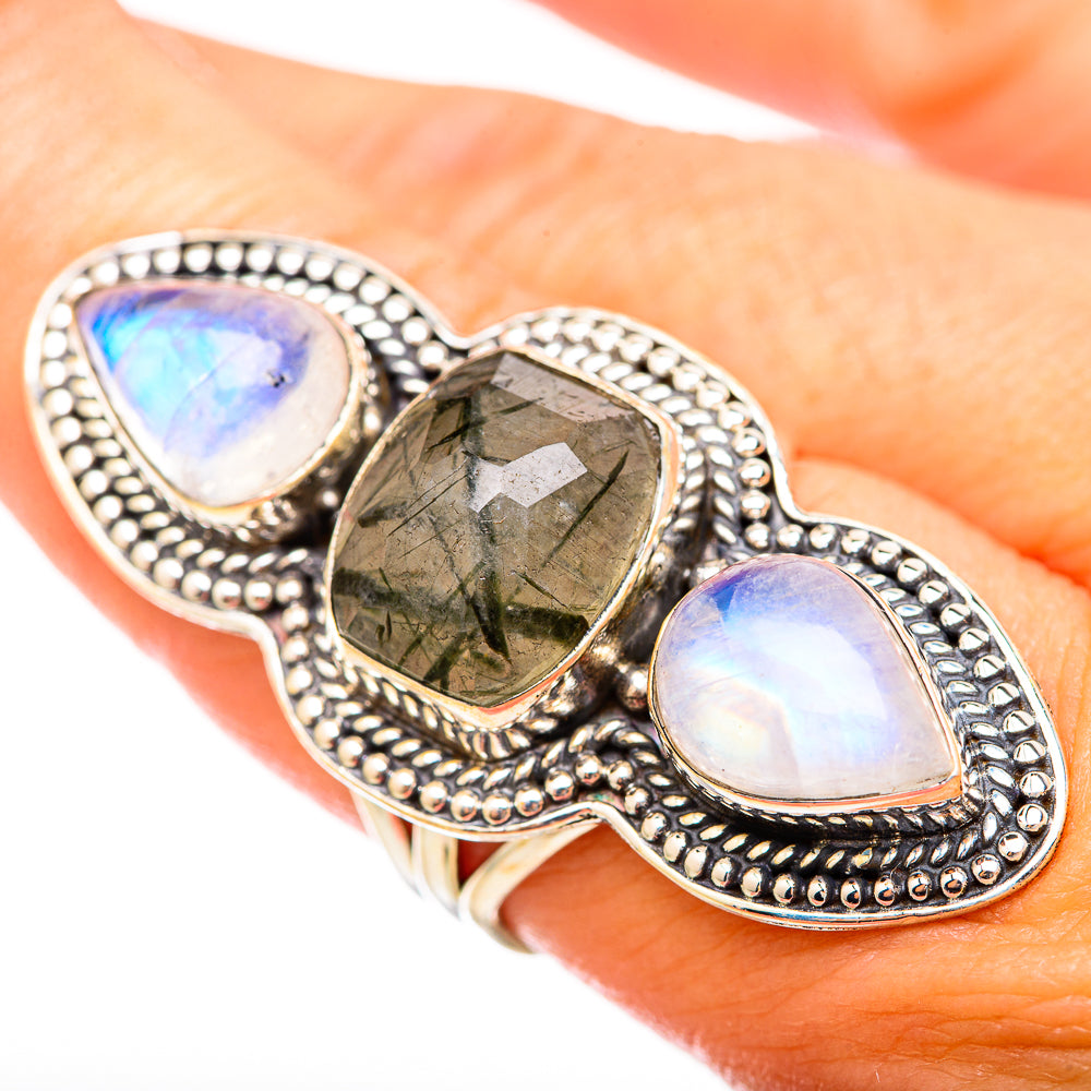 Tourmalinated Quartz Rings handcrafted by Anasilvercos - RING115554