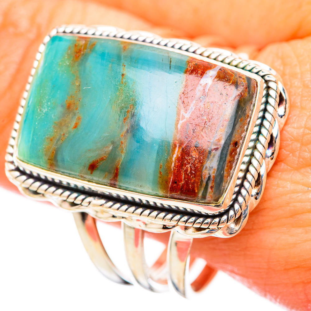 Peruvian Opal Rings handcrafted by Anasilvercos - RING115581
