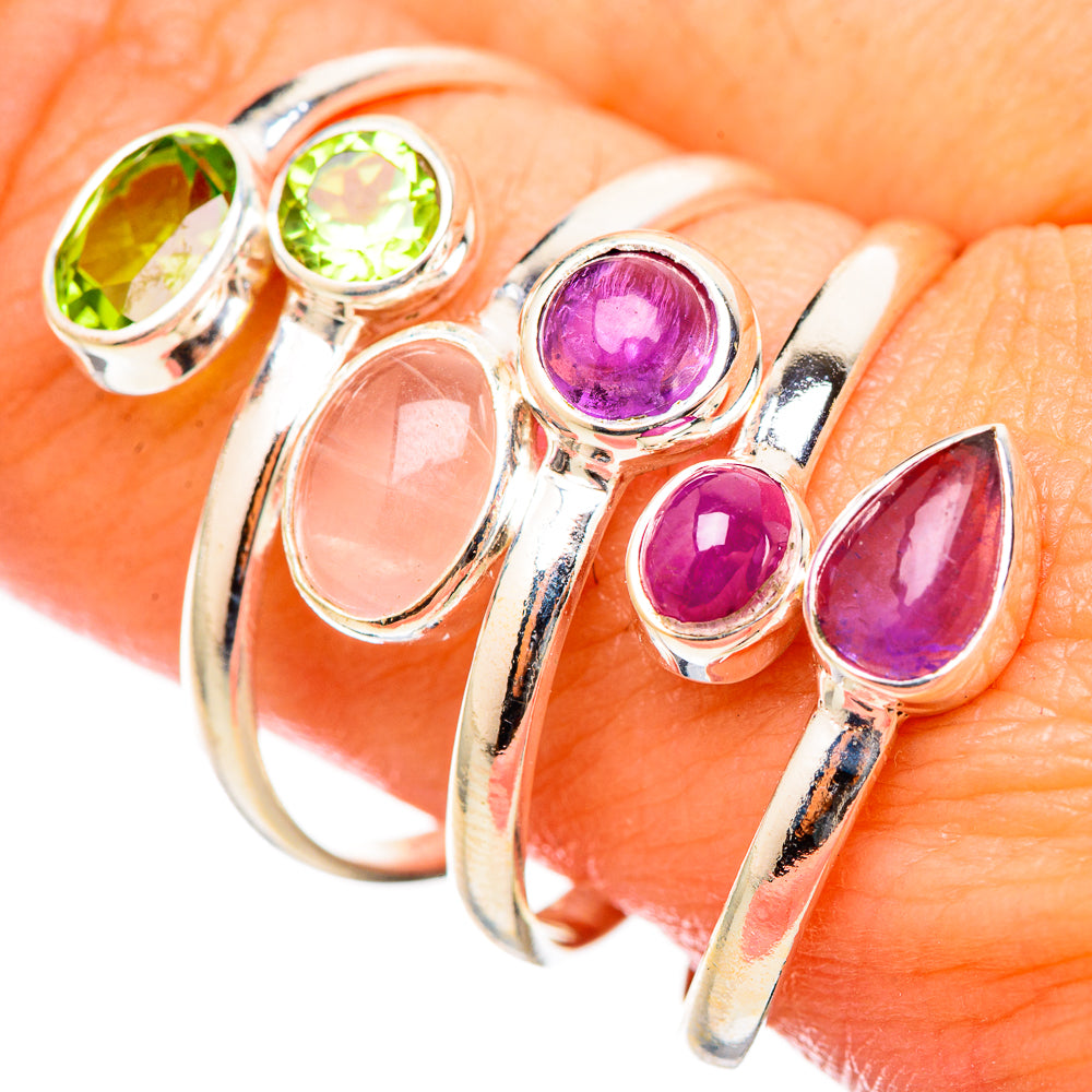 Rose Quartz Rings handcrafted by Anasilvercos - RING115592