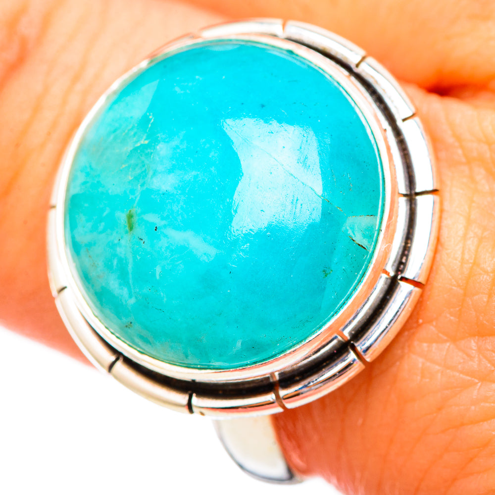 Peruvian Amazonite Rings handcrafted by Anasilvercos - RING115614