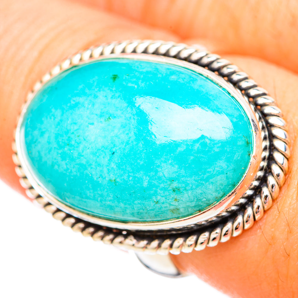 Peruvian Amazonite Rings handcrafted by Anasilvercos - RING115619
