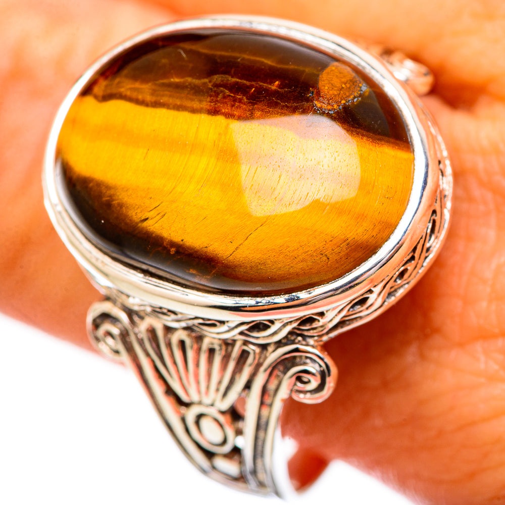 Tiger Eye Rings handcrafted by Anasilvercos - RING115621