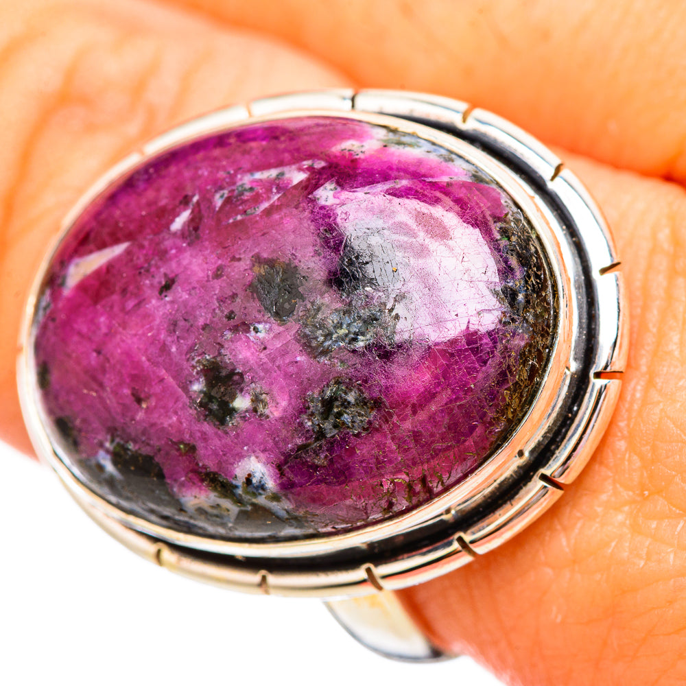 Ruby Fuchsite Rings handcrafted by Anasilvercos - RING115624