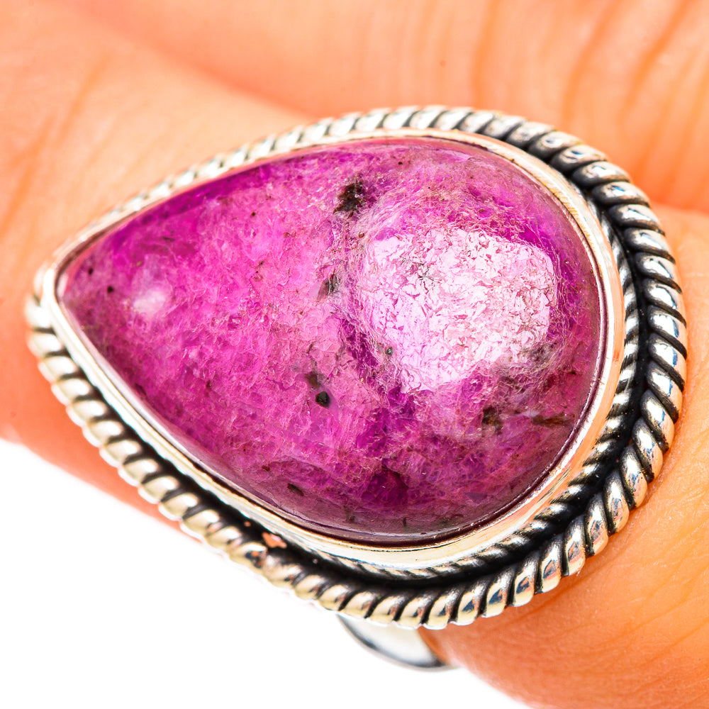 Ruby Fuchsite Rings handcrafted by Anasilvercos - RING115625