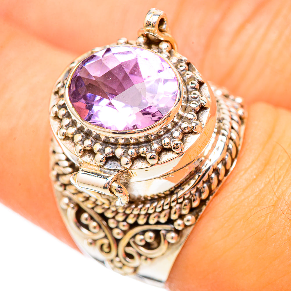 Pink Amethyst Rings handcrafted by Anasilvercos - RING115626