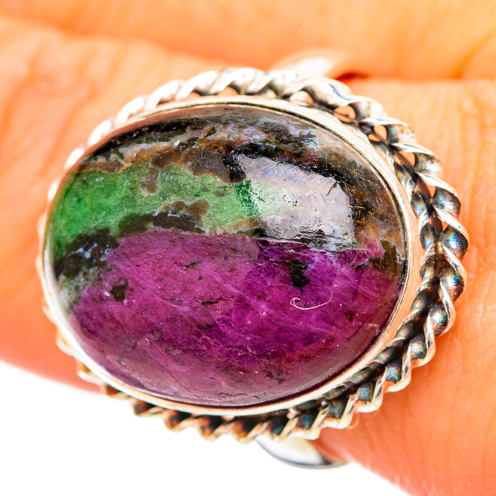 Ruby Zoisite Rings handcrafted by Anasilvercos - RING115632