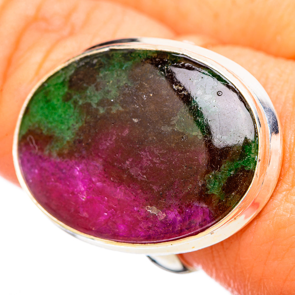 Ruby Zoisite Rings handcrafted by Anasilvercos - RING115633
