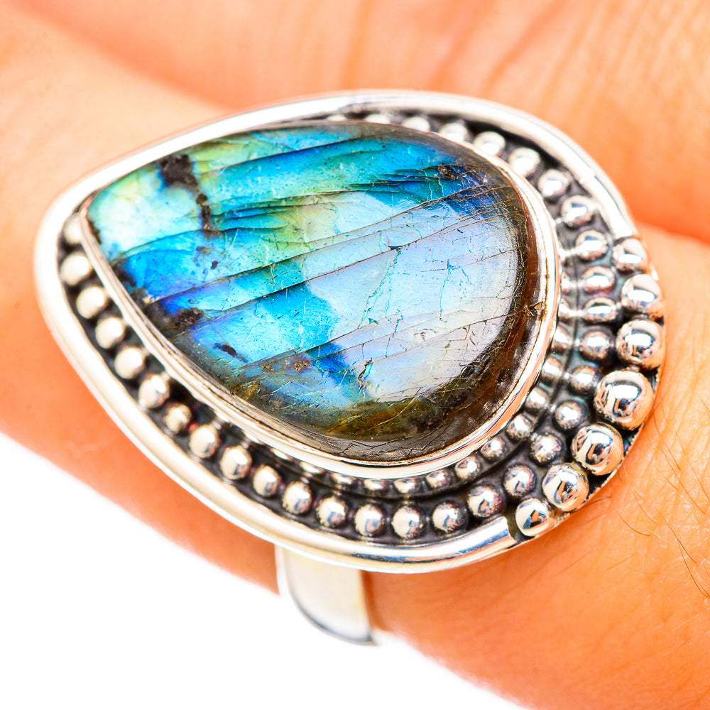 Labradorite Rings handcrafted by Anasilvercos - RING115637