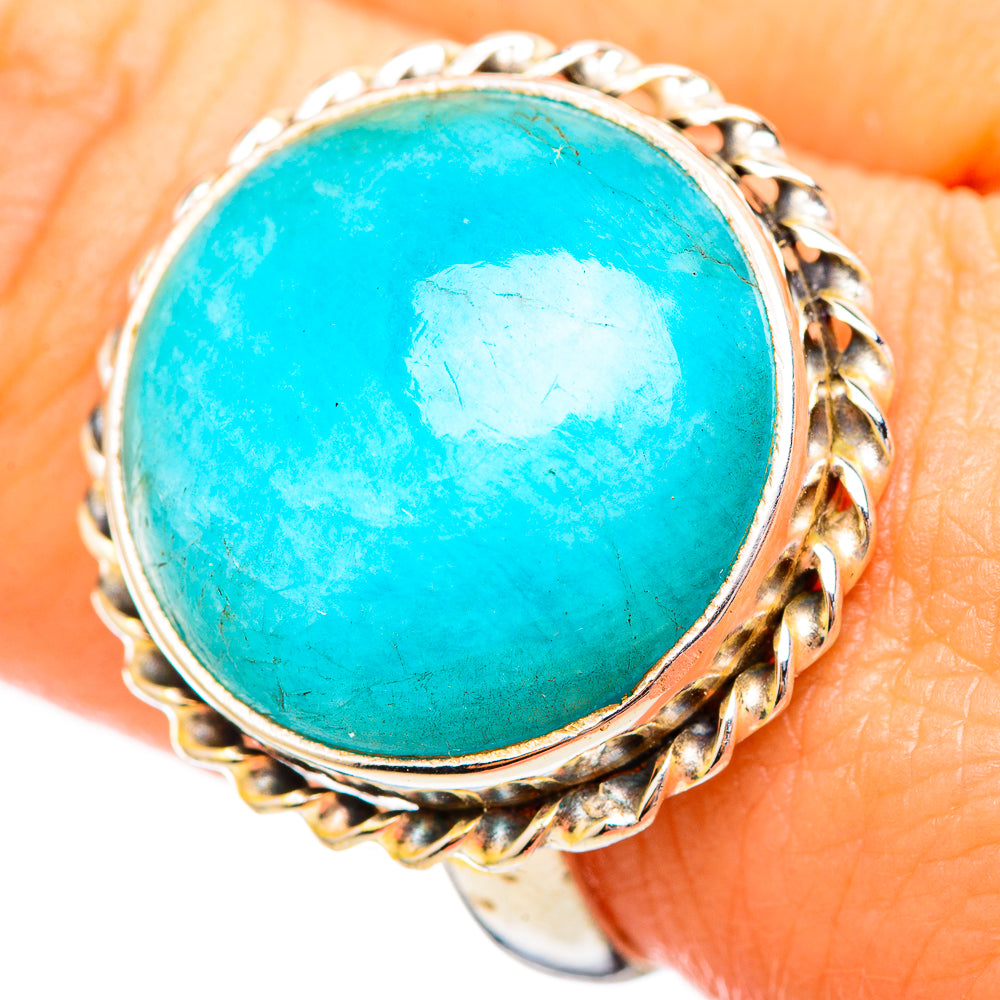 Peruvian Amazonite Rings handcrafted by Anasilvercos - RING115640