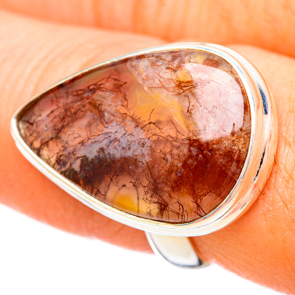 Moss Agate Rings handcrafted by Anasilvercos - RING115643