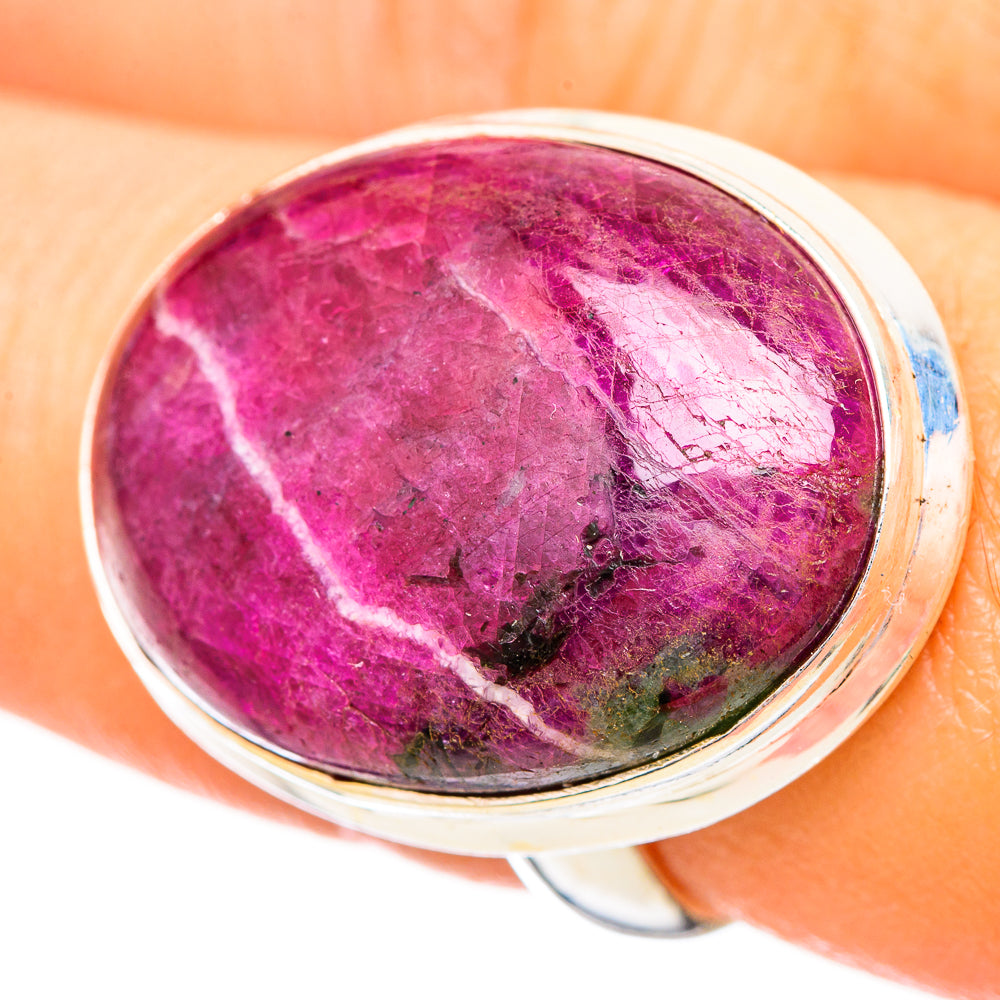 Ruby Fuchsite Rings handcrafted by Anasilvercos - RING115645