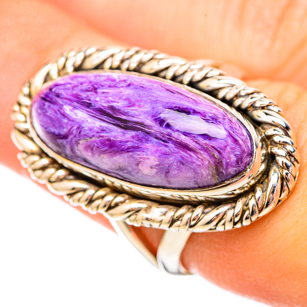 Charoite Rings handcrafted by Anasilvercos - RING115649