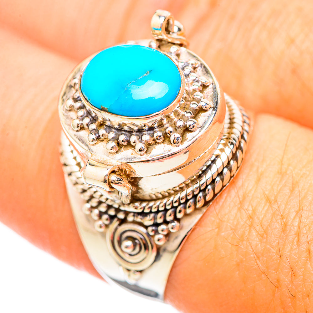 Sleeping Beauty Turquoise Rings handcrafted by Anasilvercos - RING115659