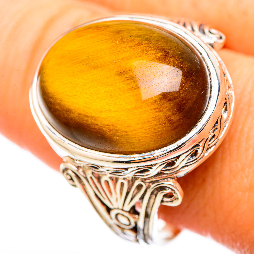 Tiger Eye Rings handcrafted by Anasilvercos - RING115662