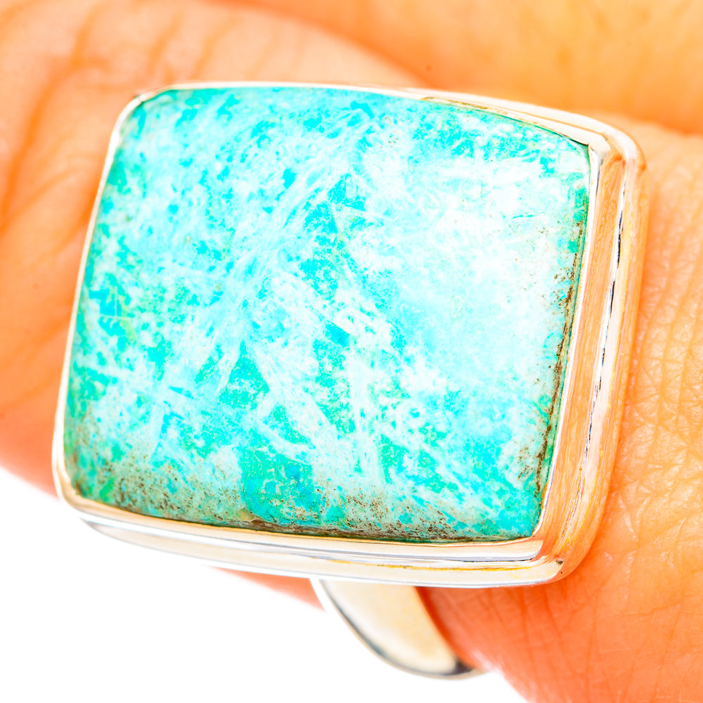 Peruvian Amazonite Rings handcrafted by Anasilvercos - RING115679