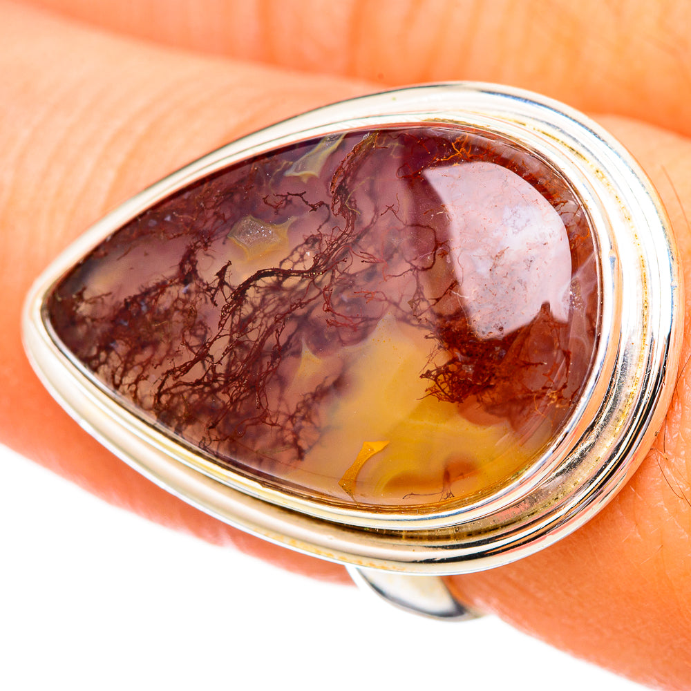 Moss Agate Rings handcrafted by Anasilvercos - RING115681