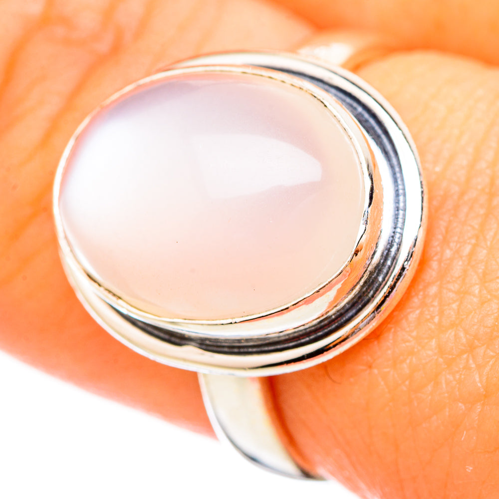 Rainbow Moonstone Rings handcrafted by Anasilvercos - RING115691