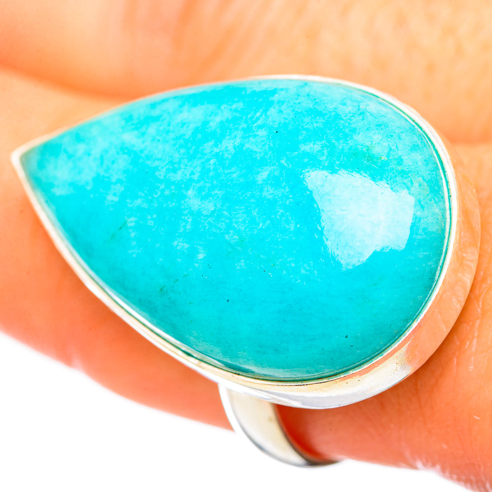 Peruvian Amazonite Rings handcrafted by Anasilvercos - RING115694