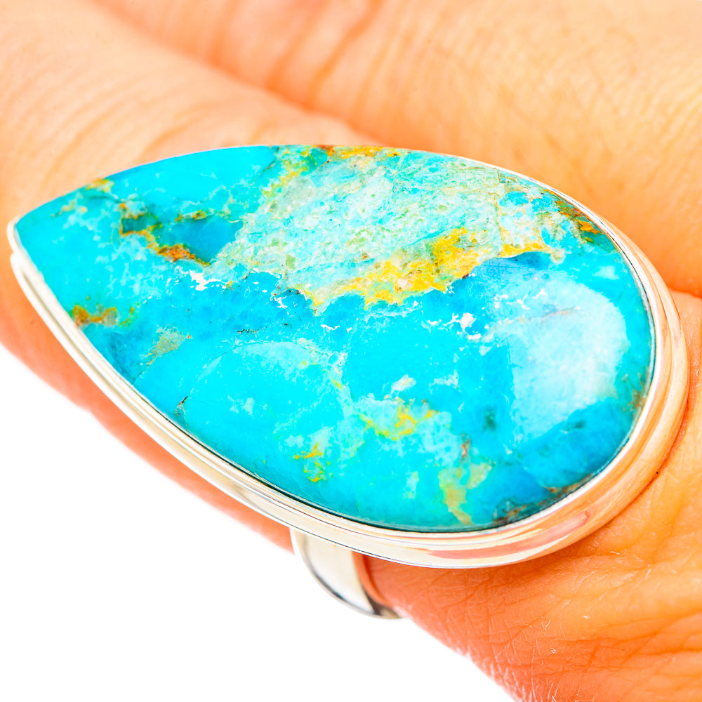 Peruvian Chrysocolla Rings handcrafted by Anasilvercos - RING115696