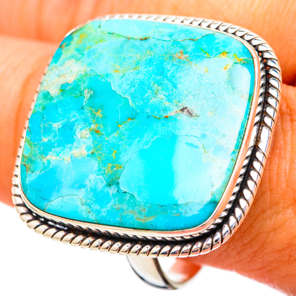 Peruvian Chrysocolla Rings handcrafted by Anasilvercos - RING115699