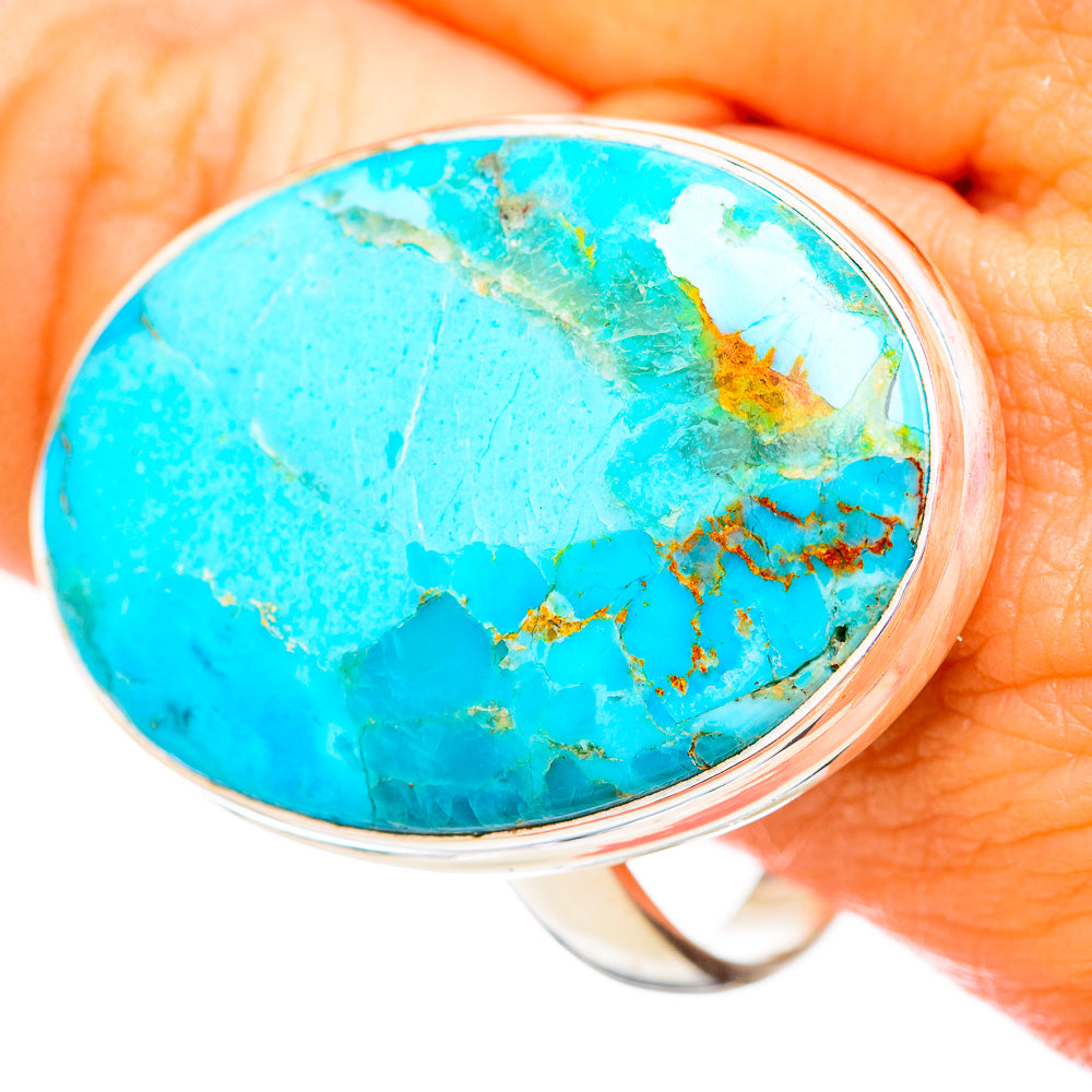 Peruvian Chrysocolla Rings handcrafted by Anasilvercos - RING115707