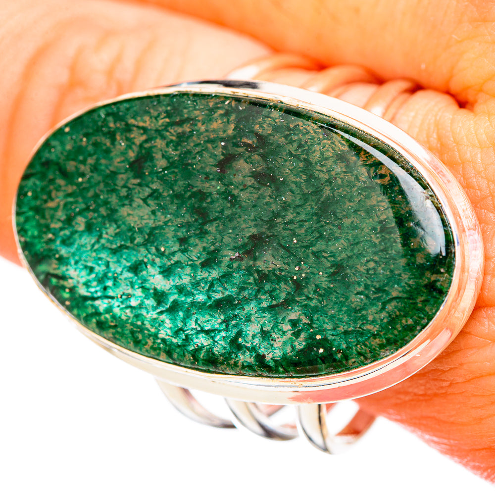 Green Aventurine Rings handcrafted by Anasilvercos - RING115713
