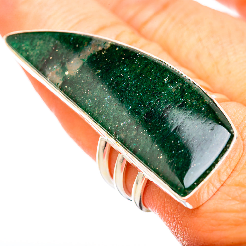 Green Aventurine Rings handcrafted by Anasilvercos - RING115714