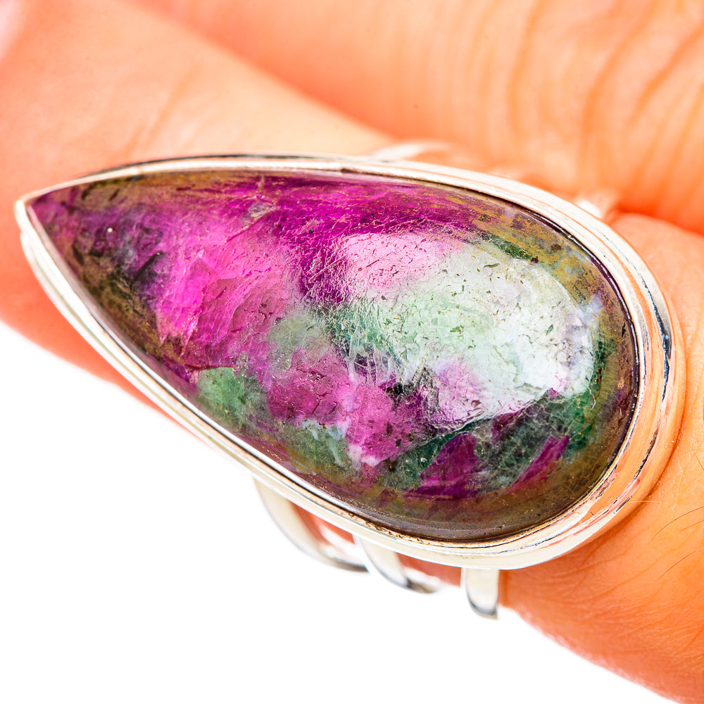 Ruby Zoisite Rings handcrafted by Anasilvercos - RING115727