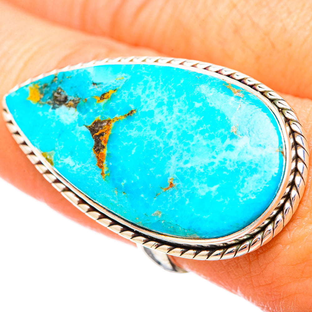 Peruvian Chrysocolla Rings handcrafted by Anasilvercos - RING115736