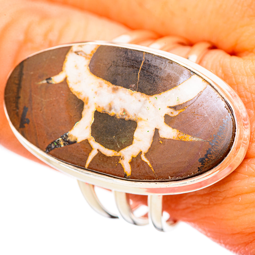Septarian Geode Rings handcrafted by Anasilvercos - RING115751