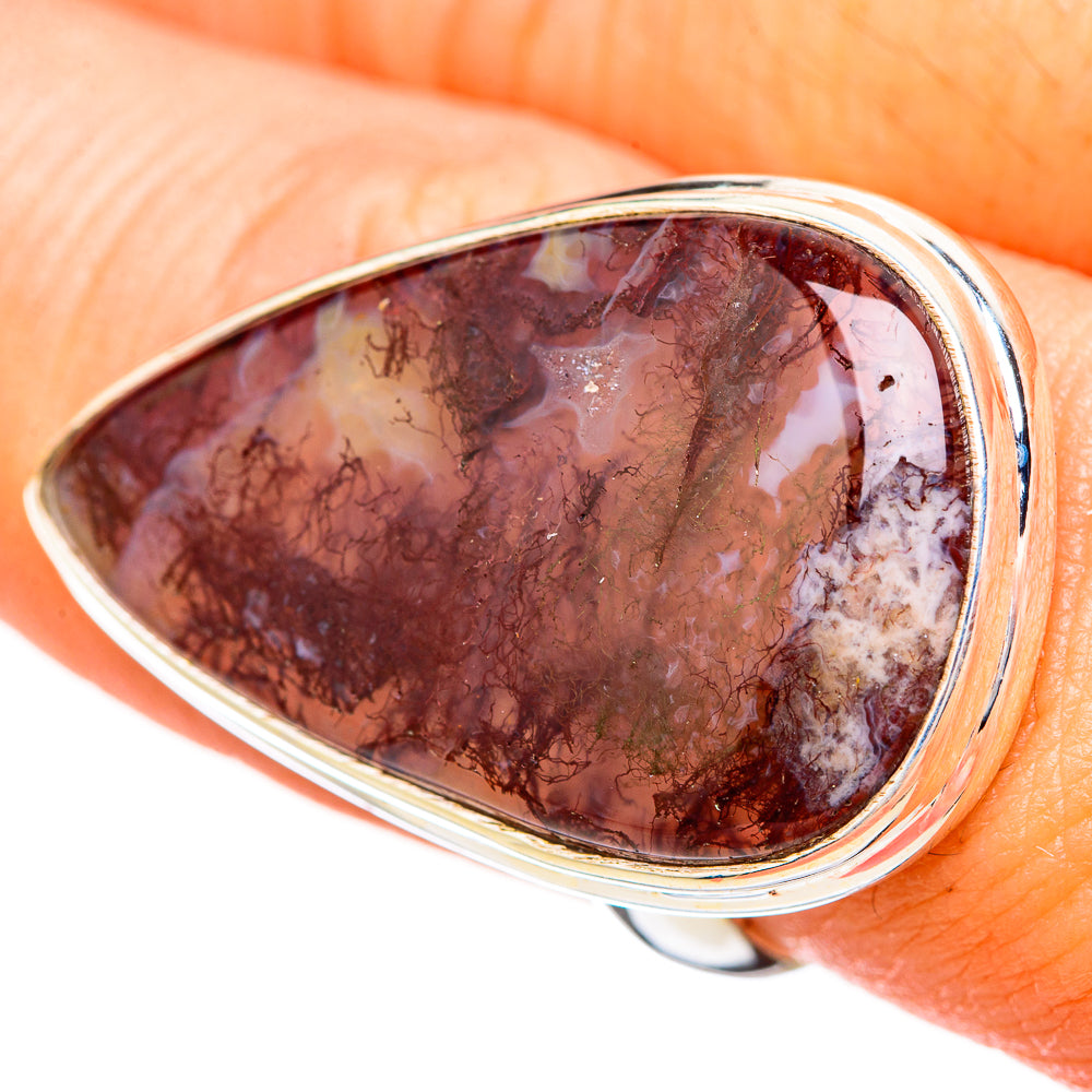 Moss Agate Rings handcrafted by Anasilvercos - RING115752