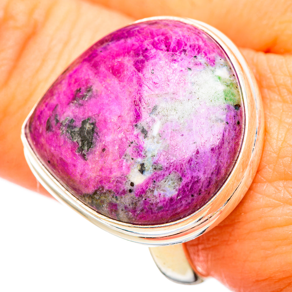 Ruby Zoisite Rings handcrafted by Anasilvercos - RING115754